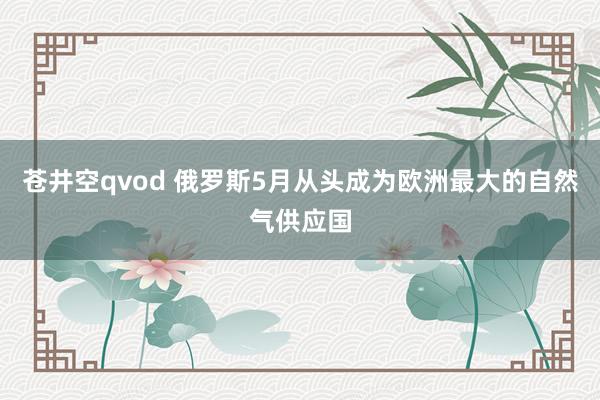 苍井空qvod 俄罗斯5月从头成为欧洲最大的自然气供应国