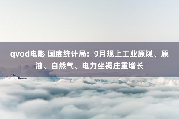 qvod电影 国度统计局：9月规上工业原煤、原油、自然气、电力坐褥庄重增长
